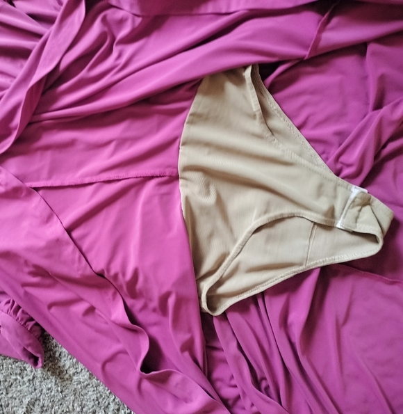 Fun Y2k Style Pink Women's Dress Midi Quarter Sleeve Collar - Picture 4 of 6